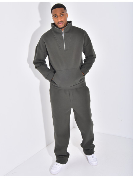 Ensemble pantalon et sweat à col zippé