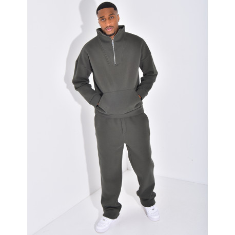 Ensemble pantalon et sweat à col zippé