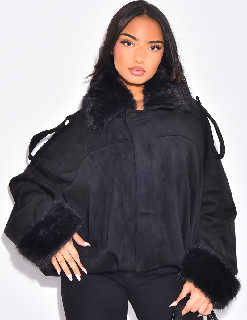 Bombers en suédine à fausse...