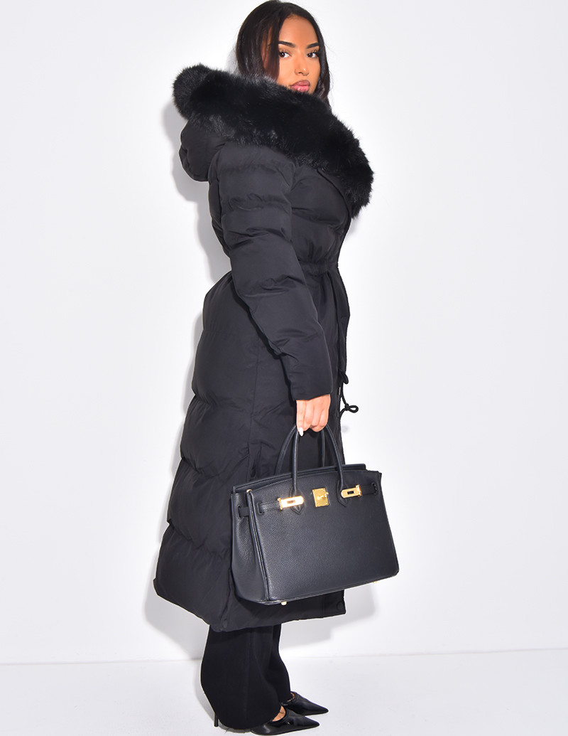 Doudoune longue à capuche...