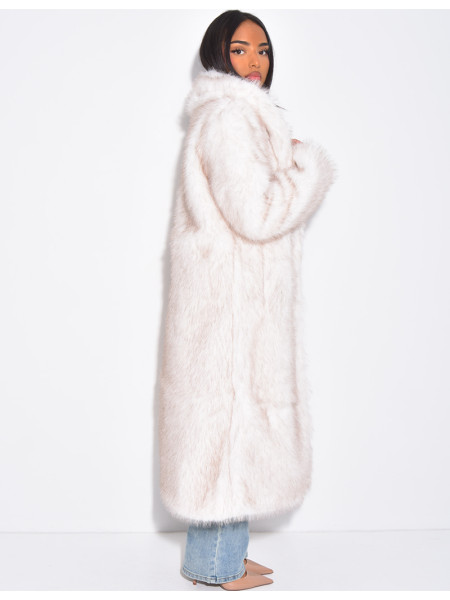 Manteau oversize à fourrure premium