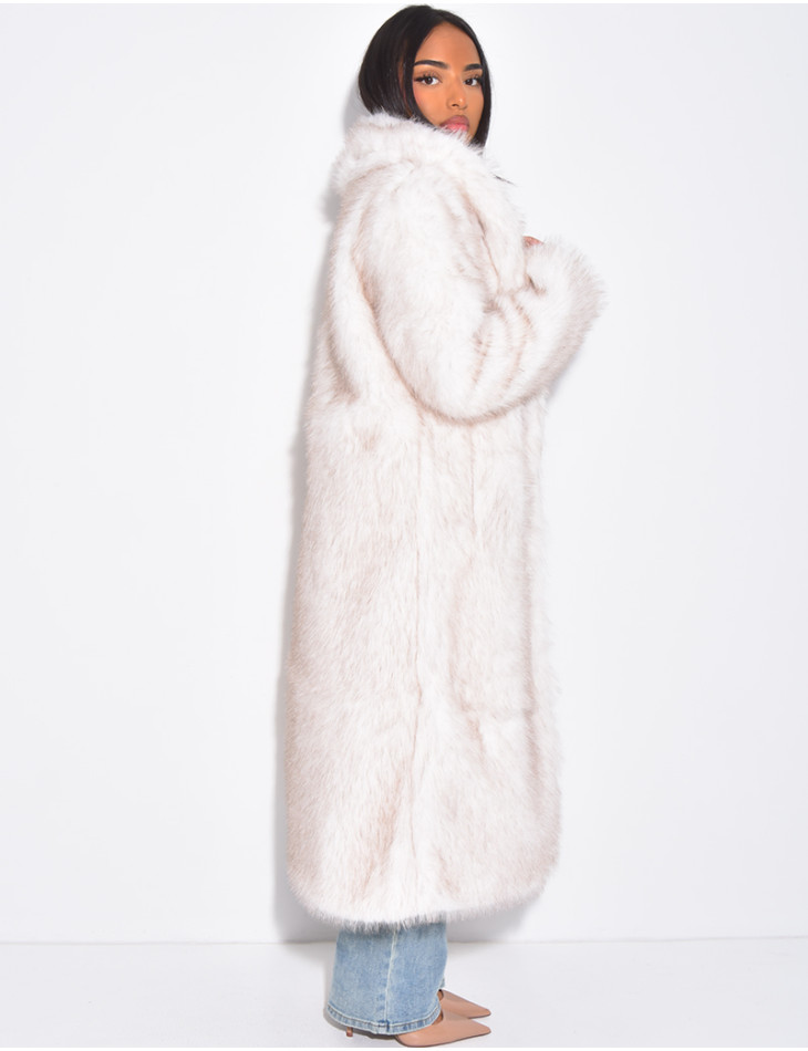 Manteau oversize à fourrure premium