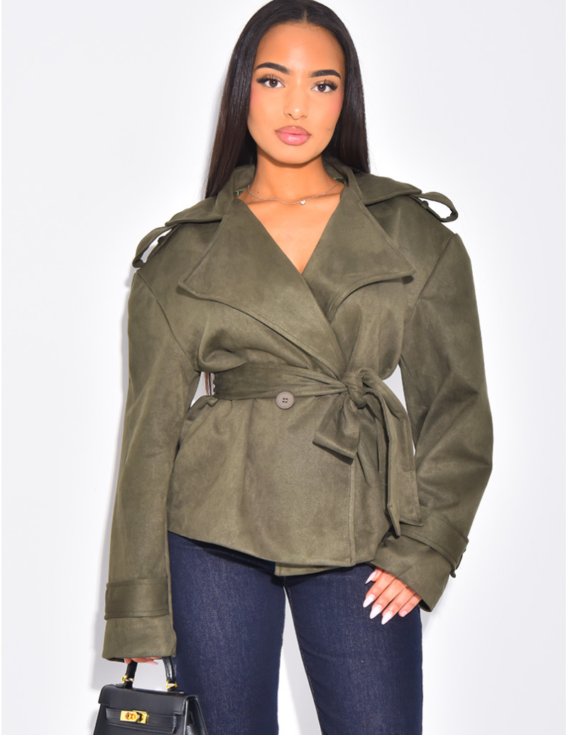 Kurzer Trenchcoat aus...