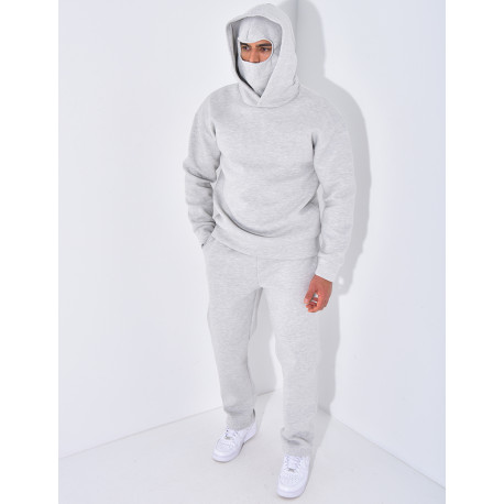 Ensemble pantalon et sweat à capuche avec cagoule intégrée