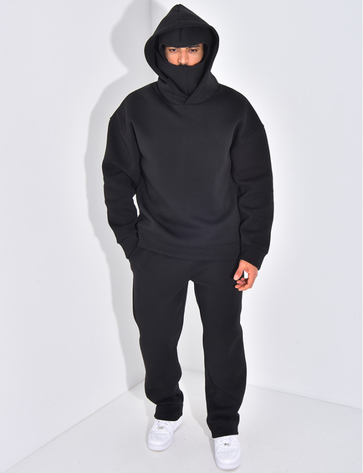 Ensemble pantalon et sweat à capuche avec cagoule intégrée