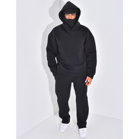 Ensemble pantalon et sweat à capuche avec cagoule intégrée
