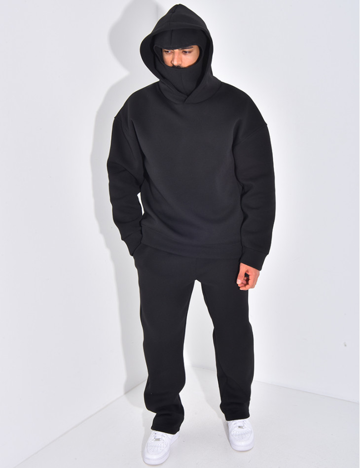 Ensemble pantalon et sweat à capuche avec cagoule intégrée
