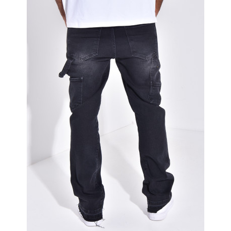 Jeans à empiècements contrastants