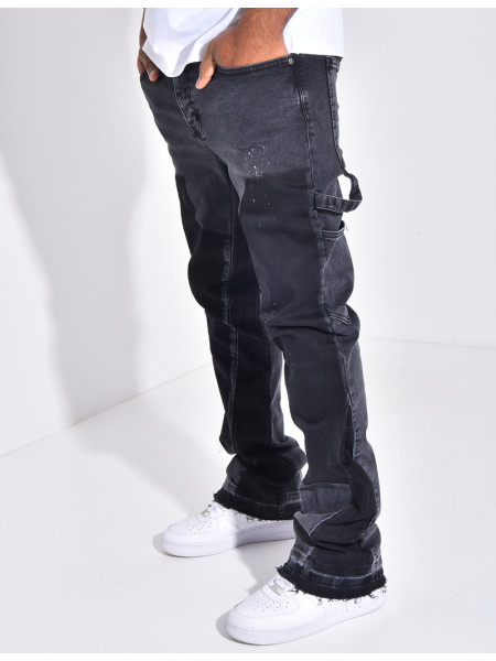 Jeans à tâches de peinture