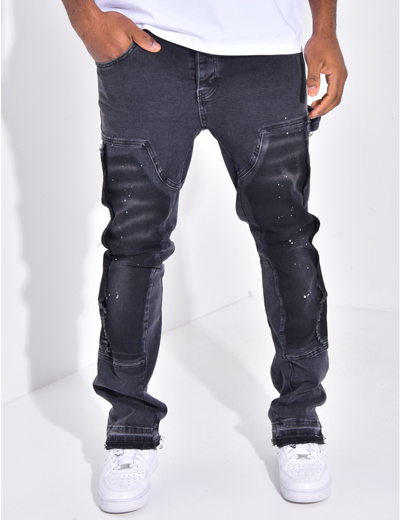 Jeans à empiècements...