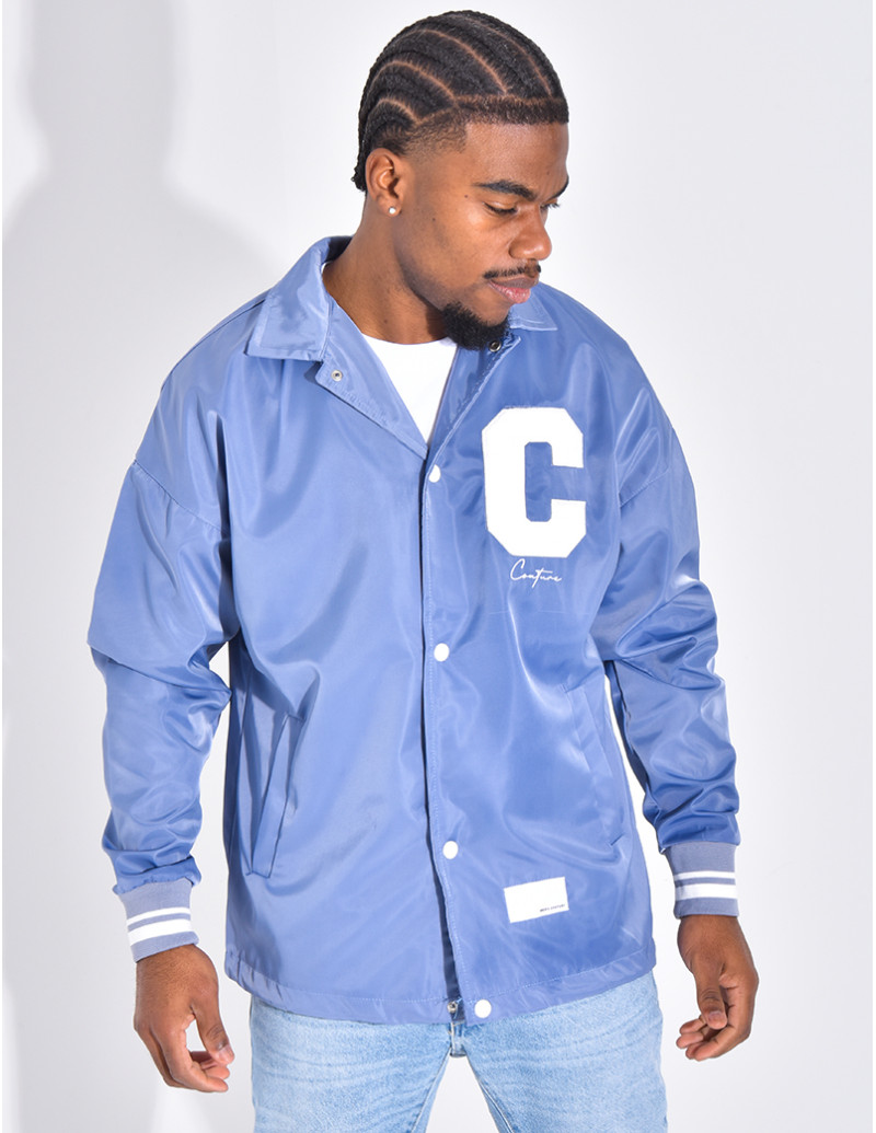Thin jacket with letter C