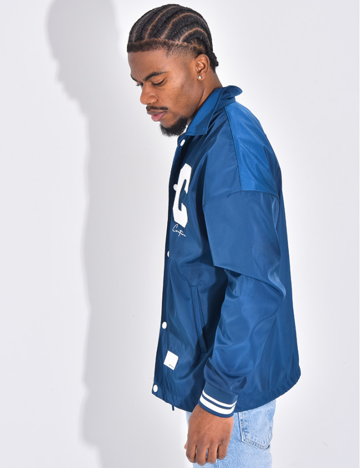 Thin jacket with letter C