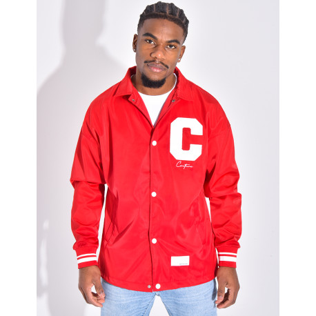 Thin jacket with letter C