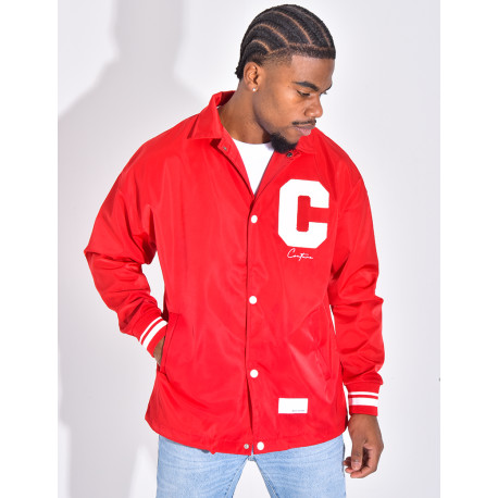 Thin jacket with letter C