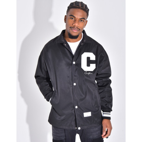 Thin jacket with letter C