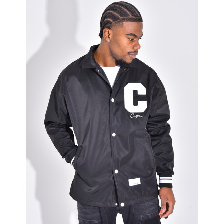 Thin jacket with letter C