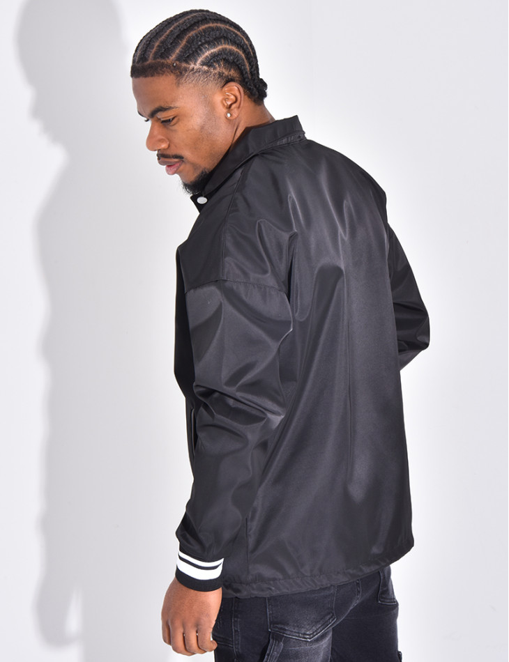 Thin jacket with letter C