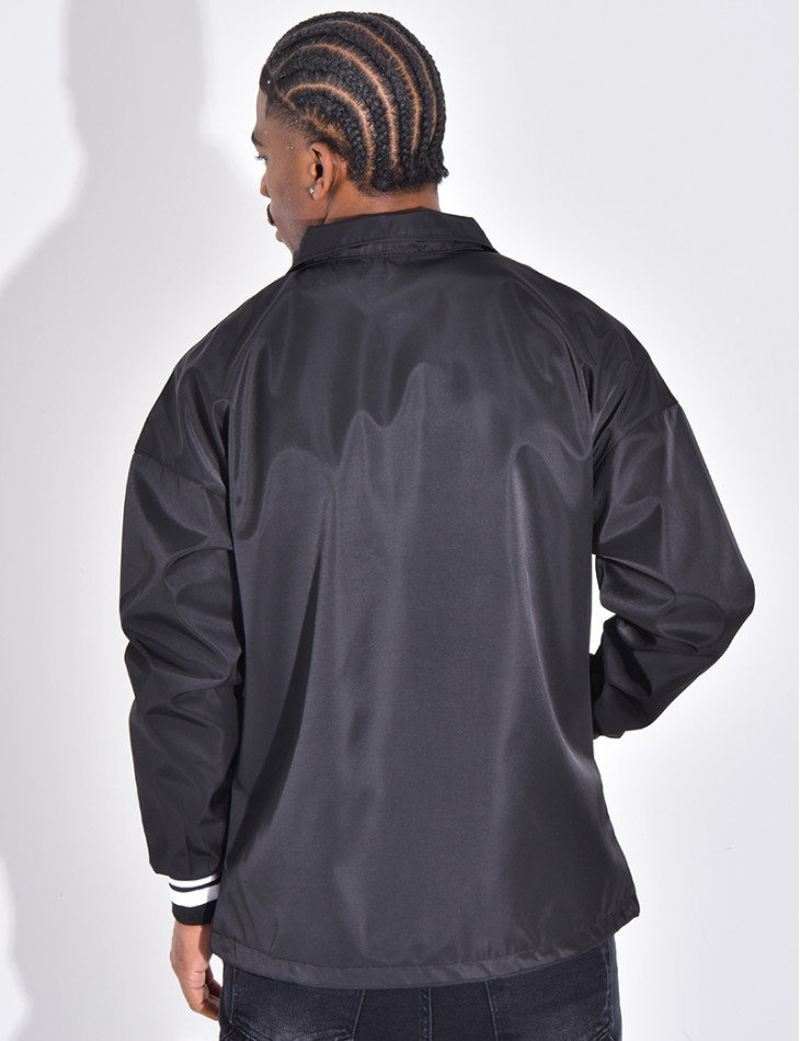 Thin jacket with letter C