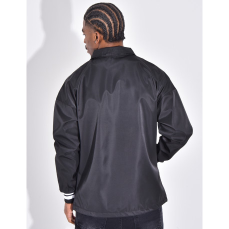 Thin jacket with letter C