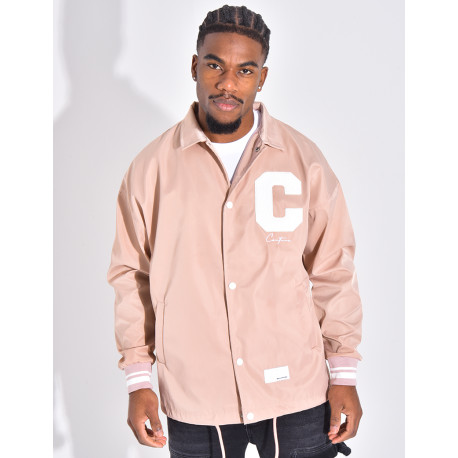 Thin jacket with letter C