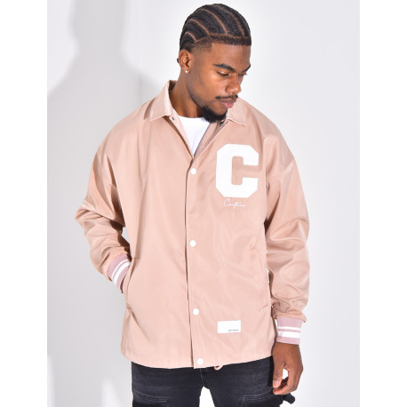 Thin jacket with letter C