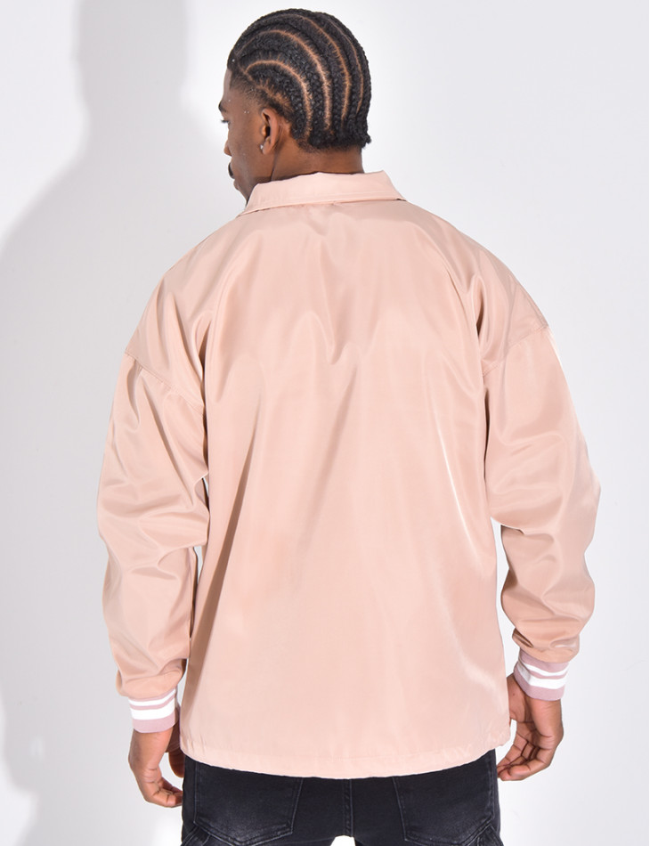 Thin jacket with letter C