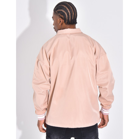 Thin jacket with letter C