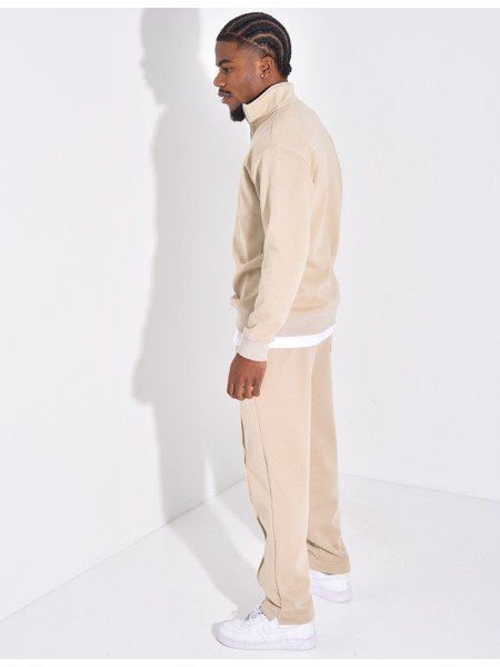 Ensemble pantalon et pull à col zippé