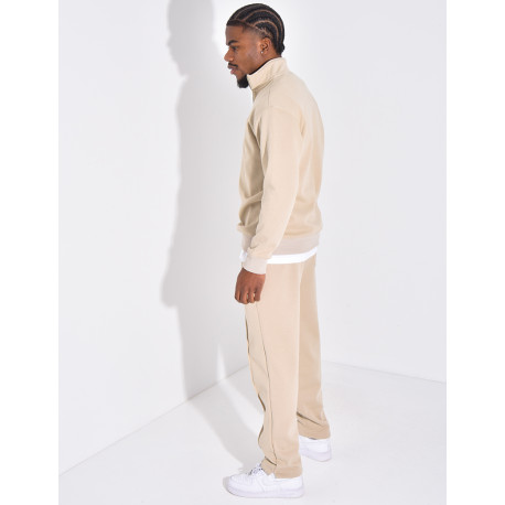 Ensemble pantalon et pull à col zippé