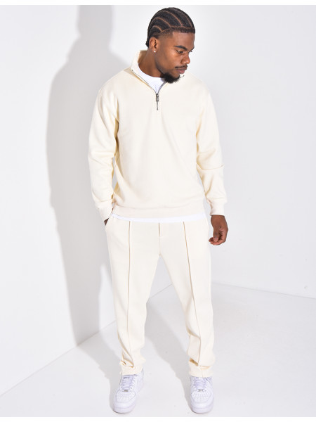 Ensemble pantalon et pull à col zippé