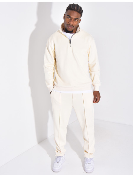 Ensemble pantalon et pull à col zippé