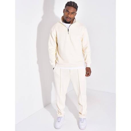 Ensemble pantalon et pull à col zippé