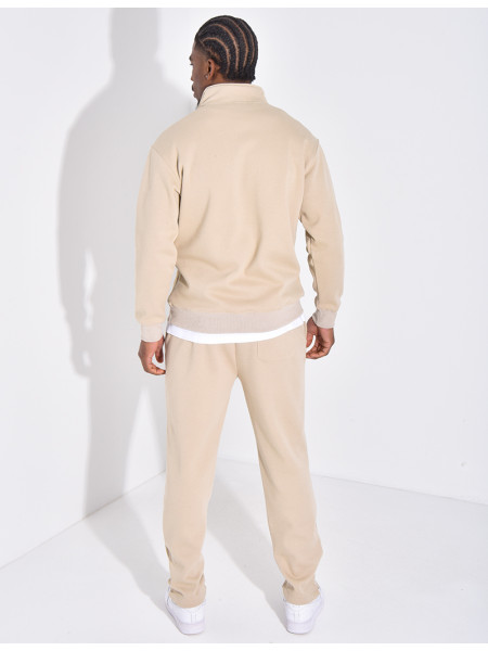 Ensemble pantalon et pull à col zippé