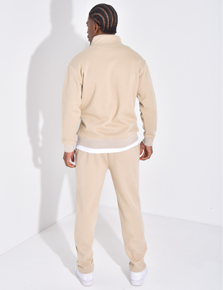 Ensemble pantalon et pull à col zippé