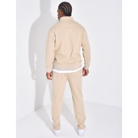 Ensemble pantalon et pull à col zippé