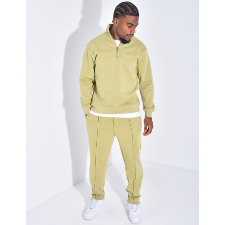 Ensemble pantalon et pull à col zippé