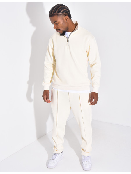 Ensemble pantalon et pull à col zippé