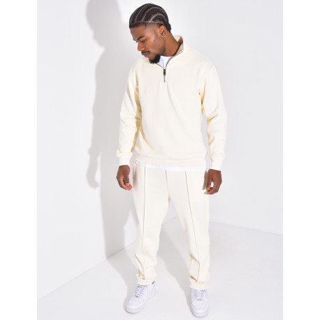 Ensemble pantalon et pull à col zippé