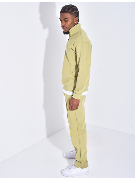 Ensemble pantalon et pull à col zippé