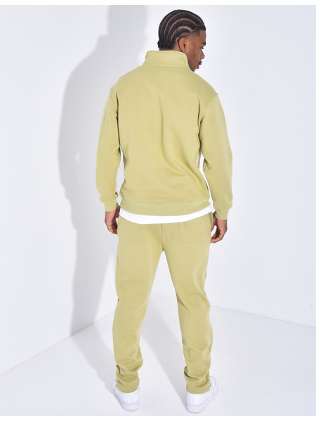 Ensemble pantalon et pull à col zippé