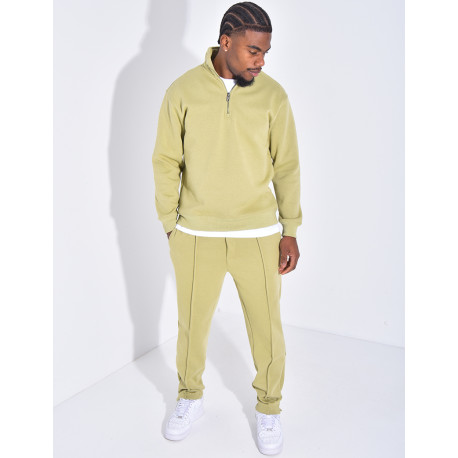 Ensemble pantalon et pull à col zippé
