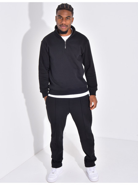 Ensemble pantalon et pull à col zippé