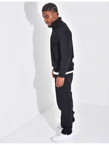 Ensemble pantalon et pull à col zippé