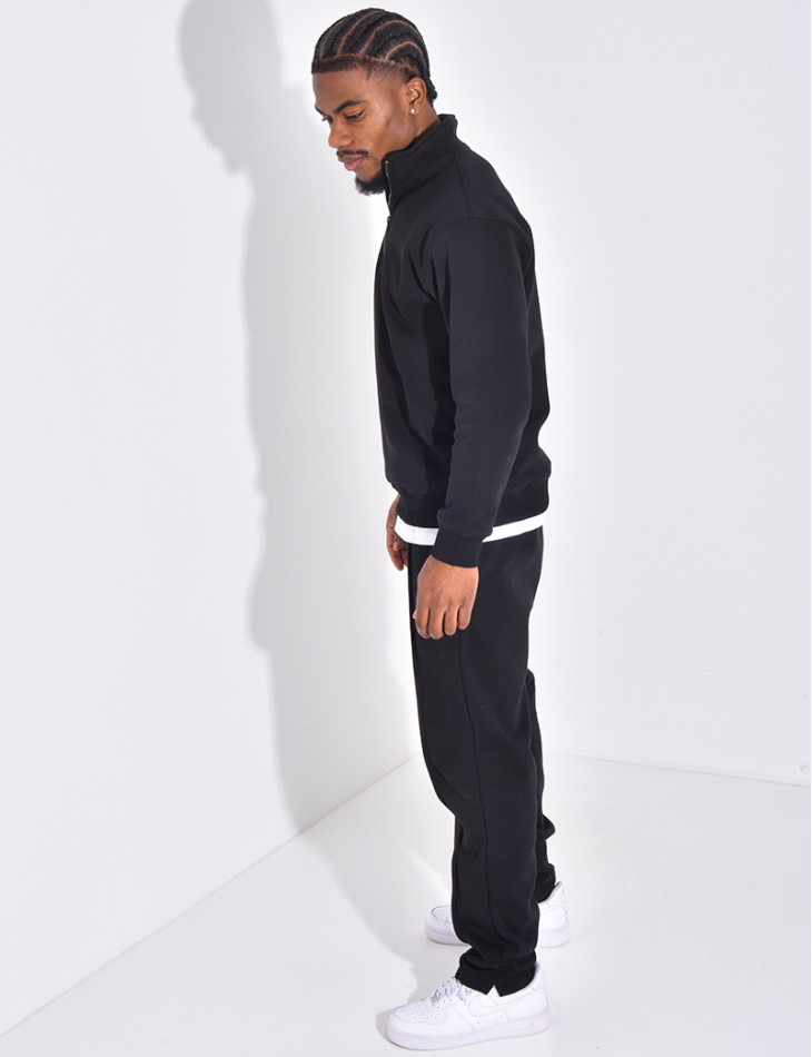 Ensemble pantalon et pull à col zippé