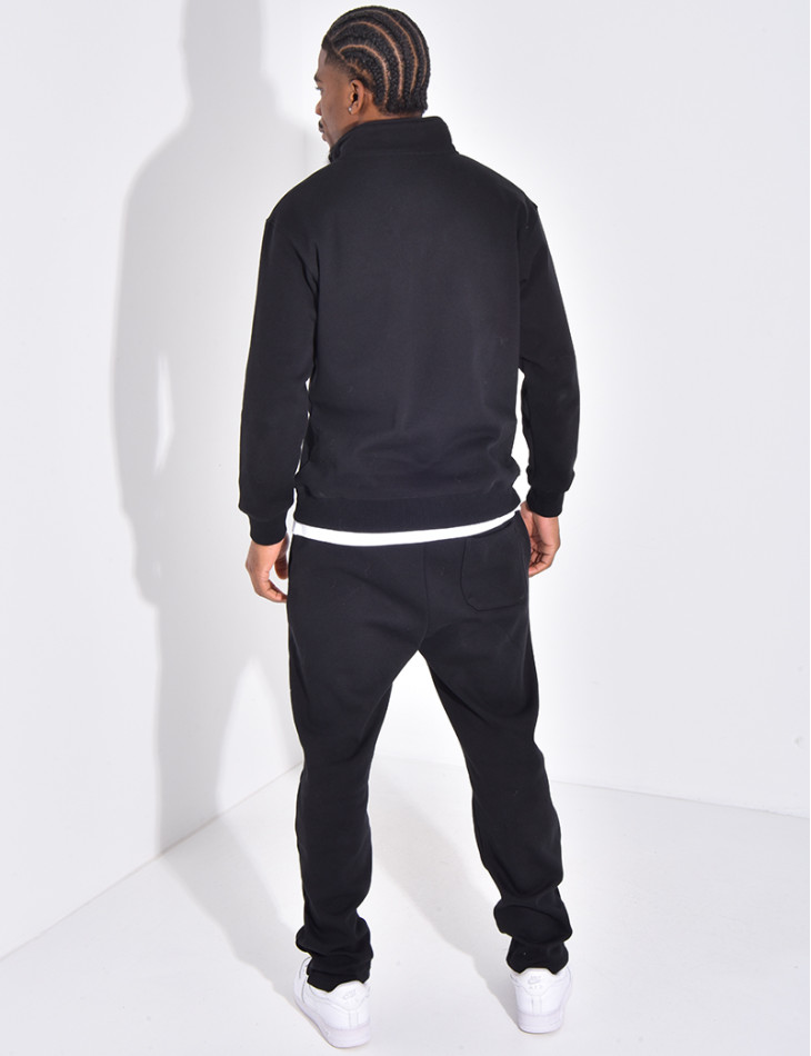 Ensemble pantalon et pull à col zippé