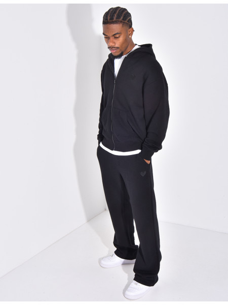 Ensemble pantalon et veste à capuche avec coeur