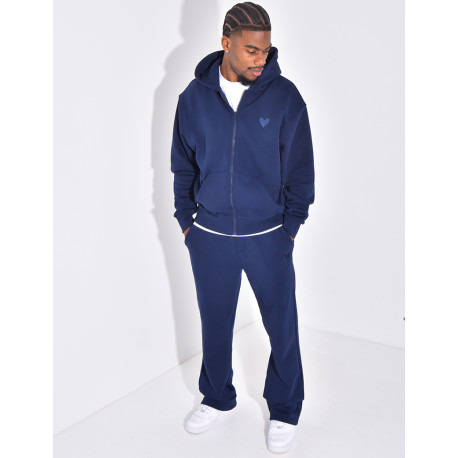 Ensemble pantalon et veste à capuche avec coeur