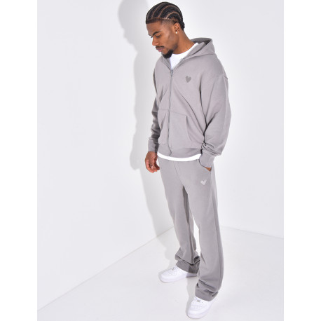 Ensemble pantalon et veste à capuche avec coeur