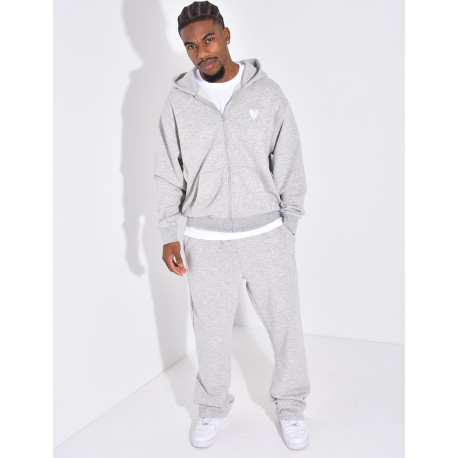 Ensemble pantalon et veste à capuche avec coeur