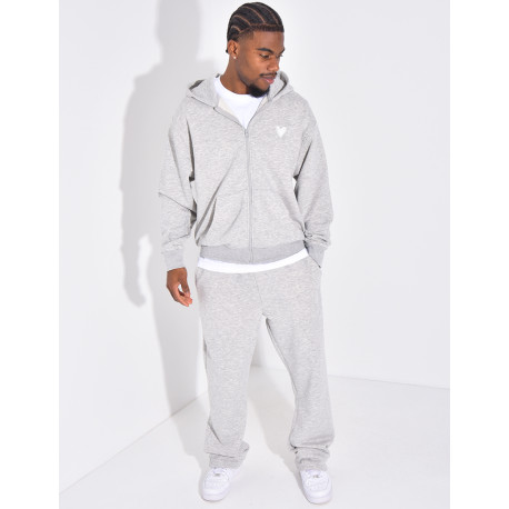 Ensemble pantalon et veste à capuche avec coeur